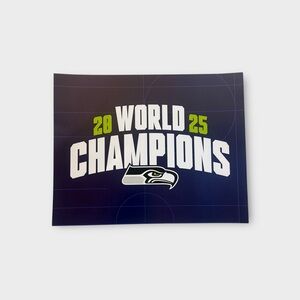 Starbucks Official 2025 World Champions Rally Card Seattle Seahawks